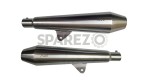 Royal Enfield Interceptor 650cc Exhaust Muffler Silencer Stainless Steel - SPAREZO